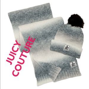 COPY - NWT JUICY by Juicy Couture Hat & Scarf Set Gray Ombré